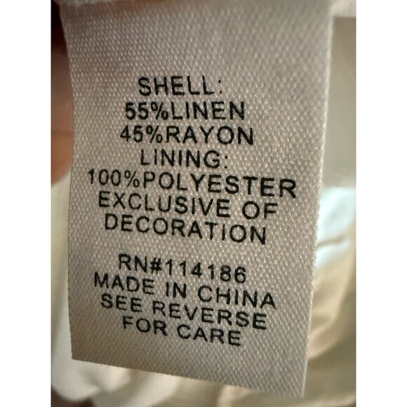 New Adyson Parker Linen Blend Midi Dress Belted XL Lined Cottagecore Beach - Picture 12 of 14